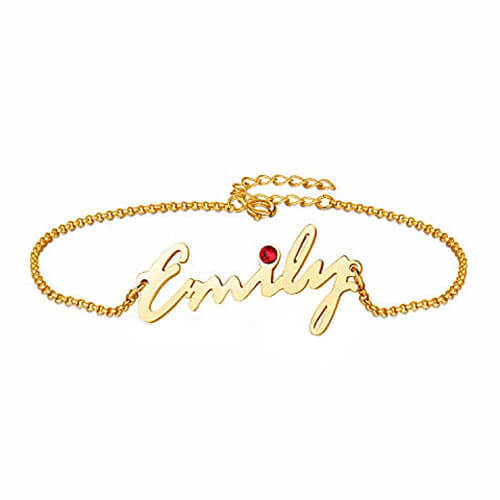 custom birthstone nameplate bracelet manufacturer website text anklet company china